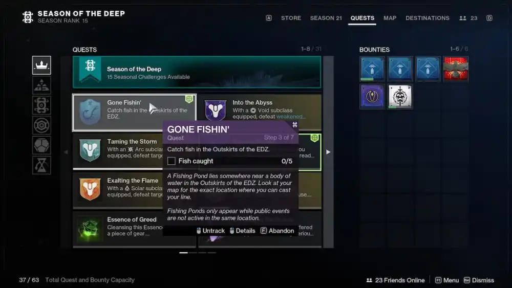 Destiny 2 Fishing Guide: Pond Locations, Focused Fishing, And Rewards -  GameSpot