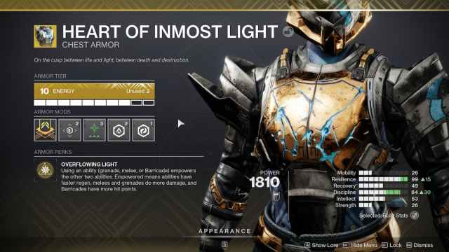 Destiny 2 finally nerfs Heart of Inmost Light, its best Titan Exotic