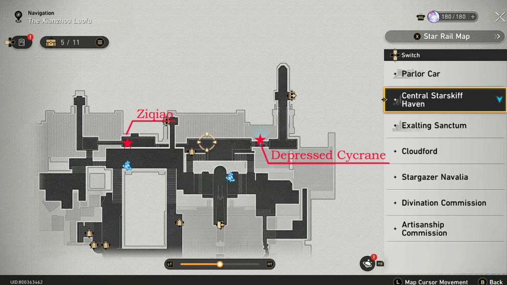 HSR Depressed Cycrane and Ziqiao Locations.