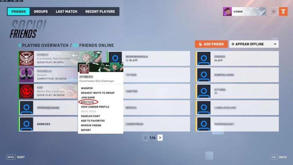 Overwatch 2 social tab