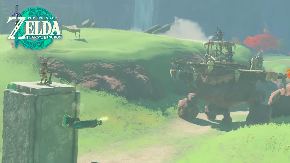 Zelda TOTK battle between a machine and Link