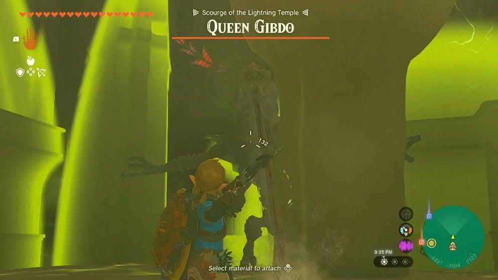 Link attacks Queen Gibdo in Zelda TOTK.