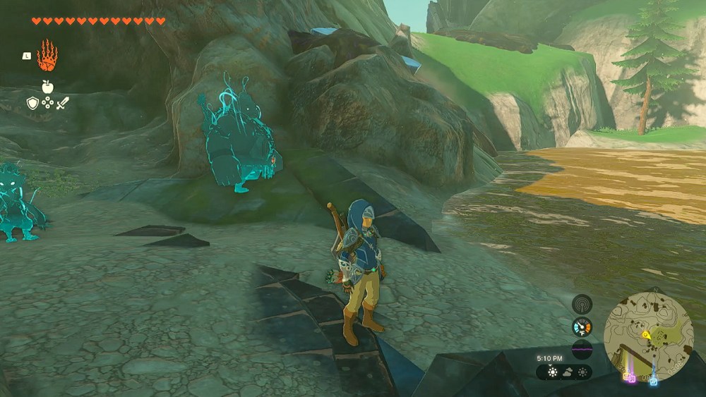 The missing broken slate part location in Zelda TOTK.