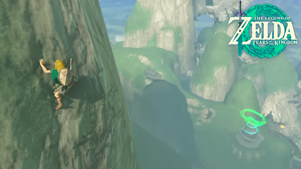 Link scaling a cliff in Zelda: Tears of the Kingdom