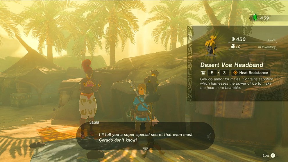 Desert Voe Headband in Zelda TOTK.