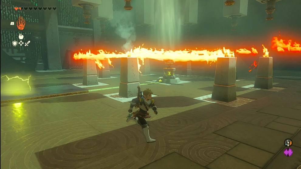 The spinning flame fan device in Gemimik shrine in Zelda TOTK