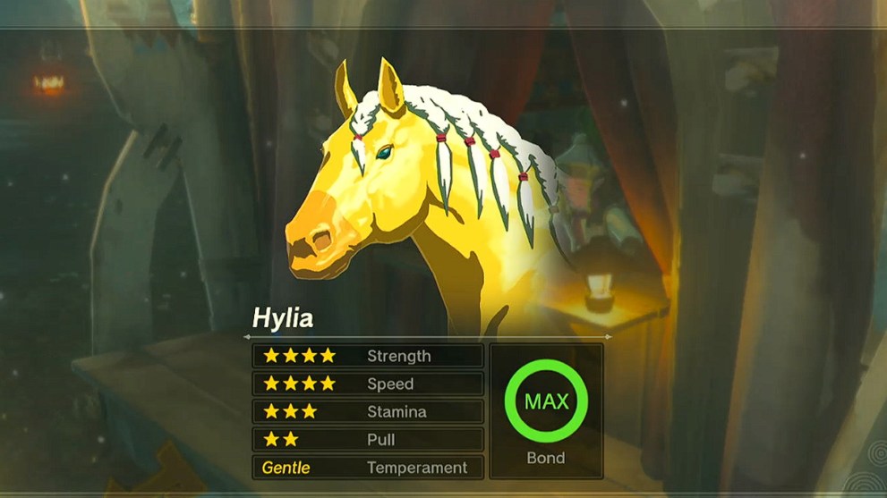 Zelda TOTK Golden Horse stats.