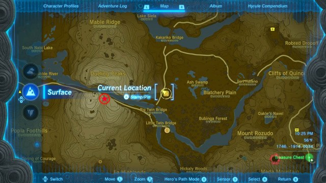Kidnapped Princess Zelda location in Zelda TOTK.