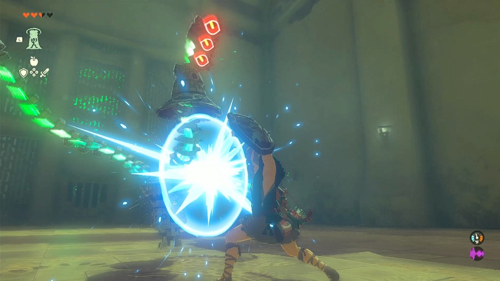Link parrying in Tears of the Kingdom
