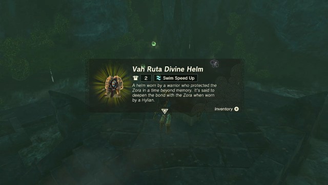 Vah Ruta Divine Helm's chest in Zelda TOTK.