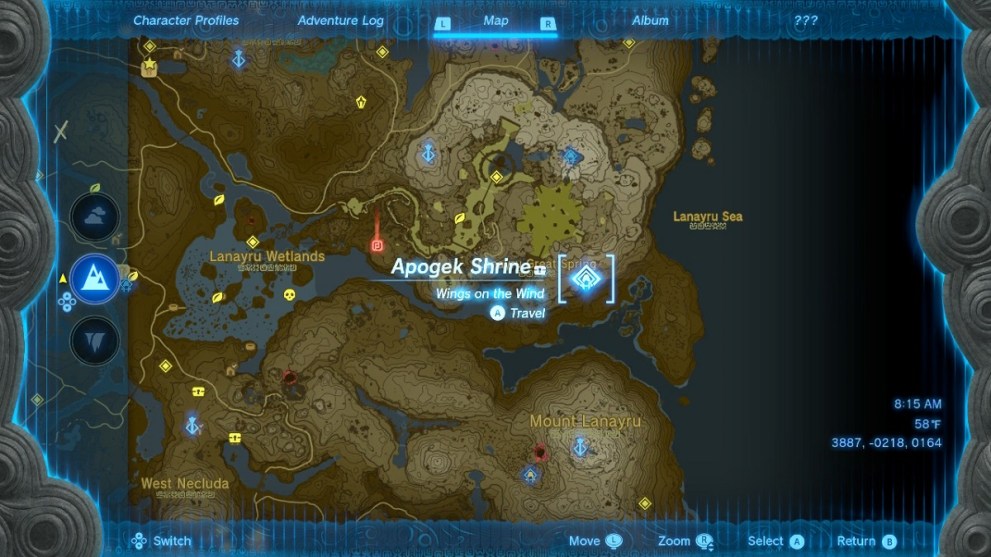 apogek shrine location tears of the kingdom