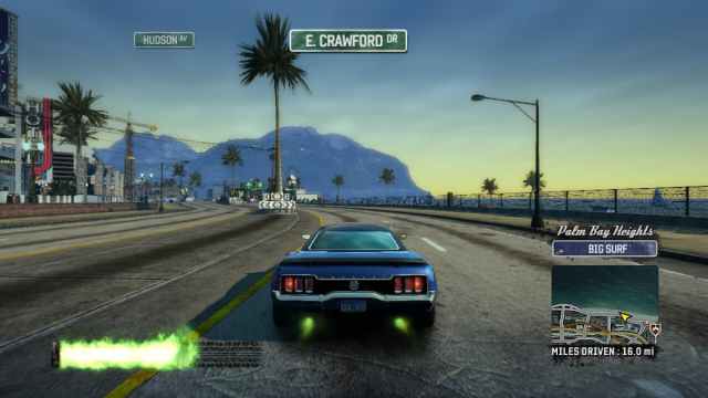 A car in Burnout Paradise Remastered.
