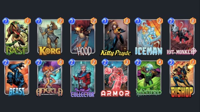 Bouncing Kitty deck for Kitty Pryde in Marvel Snap