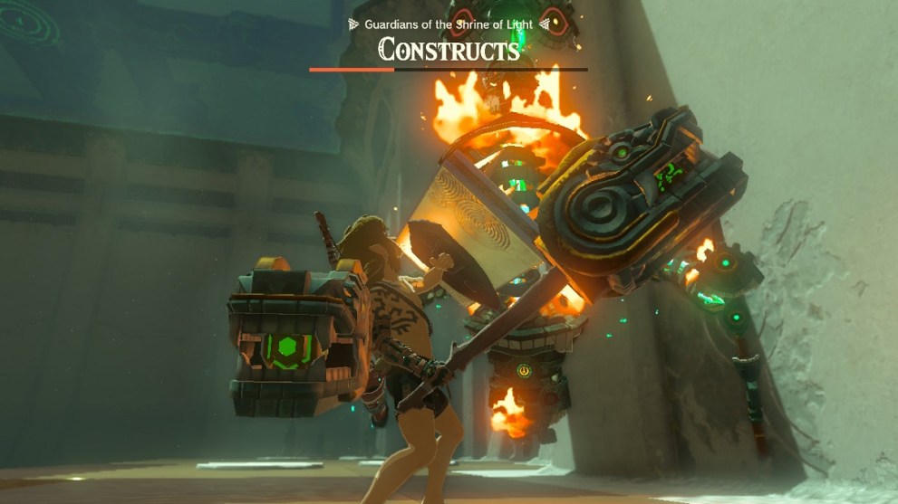 fighting the captain construct in zakusu shrine