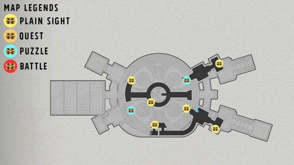 All treasure chests in Storage Zone 2F