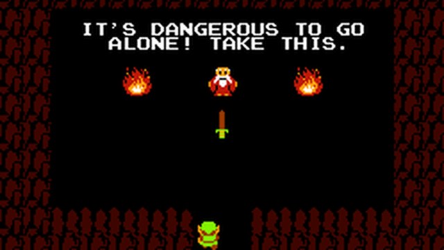 its dangerous to go alone take this zelda