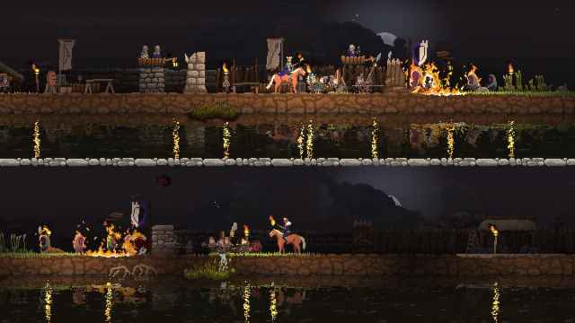 Players riding horses in Kingdom Two Crowns