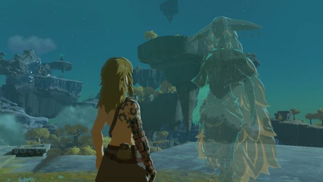 Link and Rauru in Tears of the Kingdom