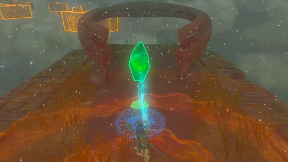 place the crystal at the taninoud shrine