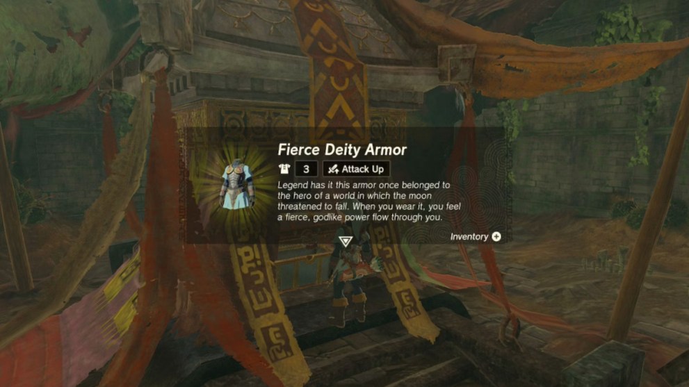 Zelda Tears of the Kingdom what does the Fierce Deity Armor look like