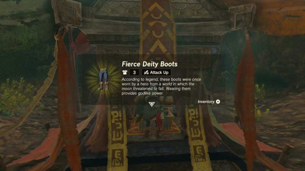 Zelda Tears of the Kingdom what are the Fierce Deity Boots