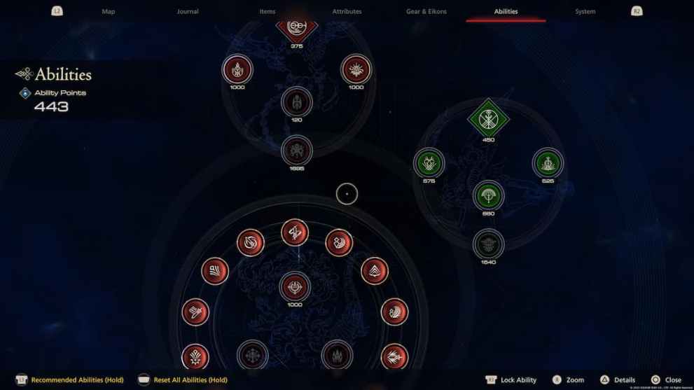 Ability Upgrades in Final Fantasy 16