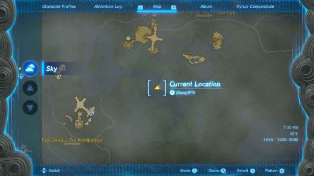 Where to Find  South Hyrule Sky Archipelago Stone Tablet in TOTK