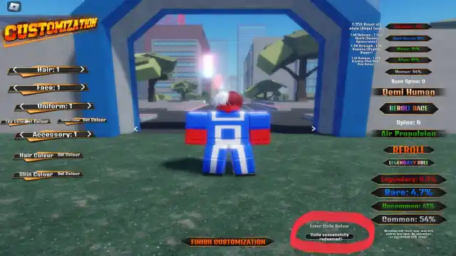 All Roblox Heroes Awakening codes for free Spins & Cash in