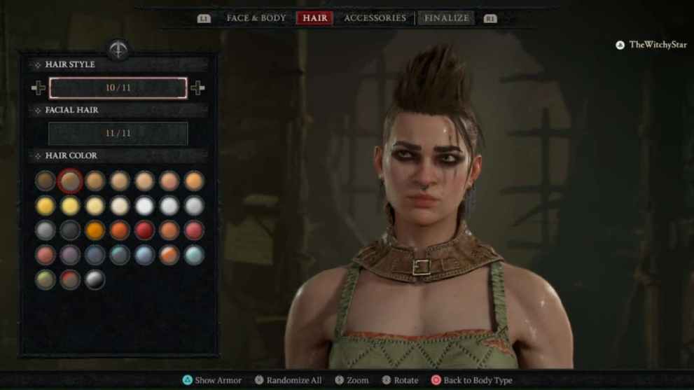 Can you change your hair in Diablo 4?