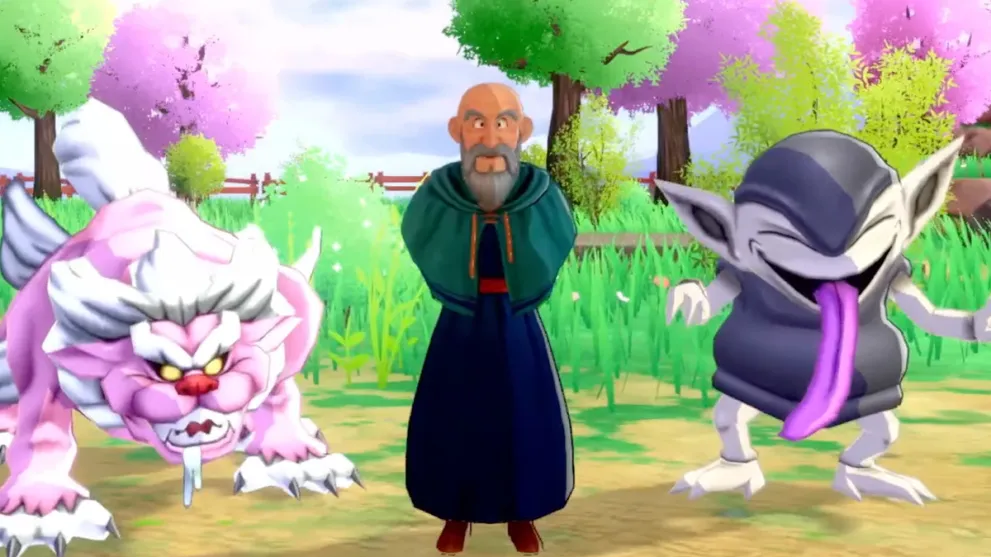 Dragon Quest Monsters Next to Old Man