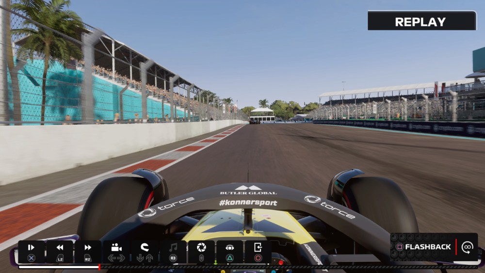 F1 23 Race with Replay shown