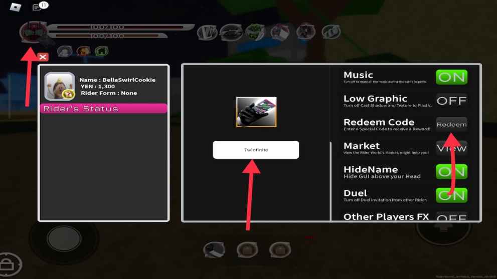 How to redeem Rider World codes in Roblox