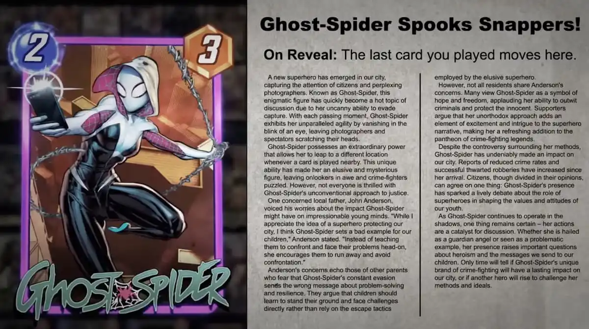 marvel snap ghost-spider