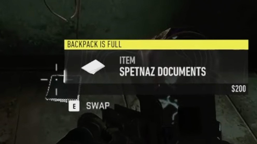 Spetnaz Documents for Spetnaz Exposed Mission Warzone DMZ