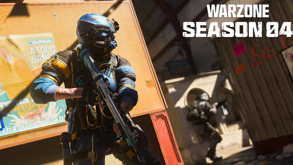 Warzone 2 Season 4 Image With Character holding weapon in MW2