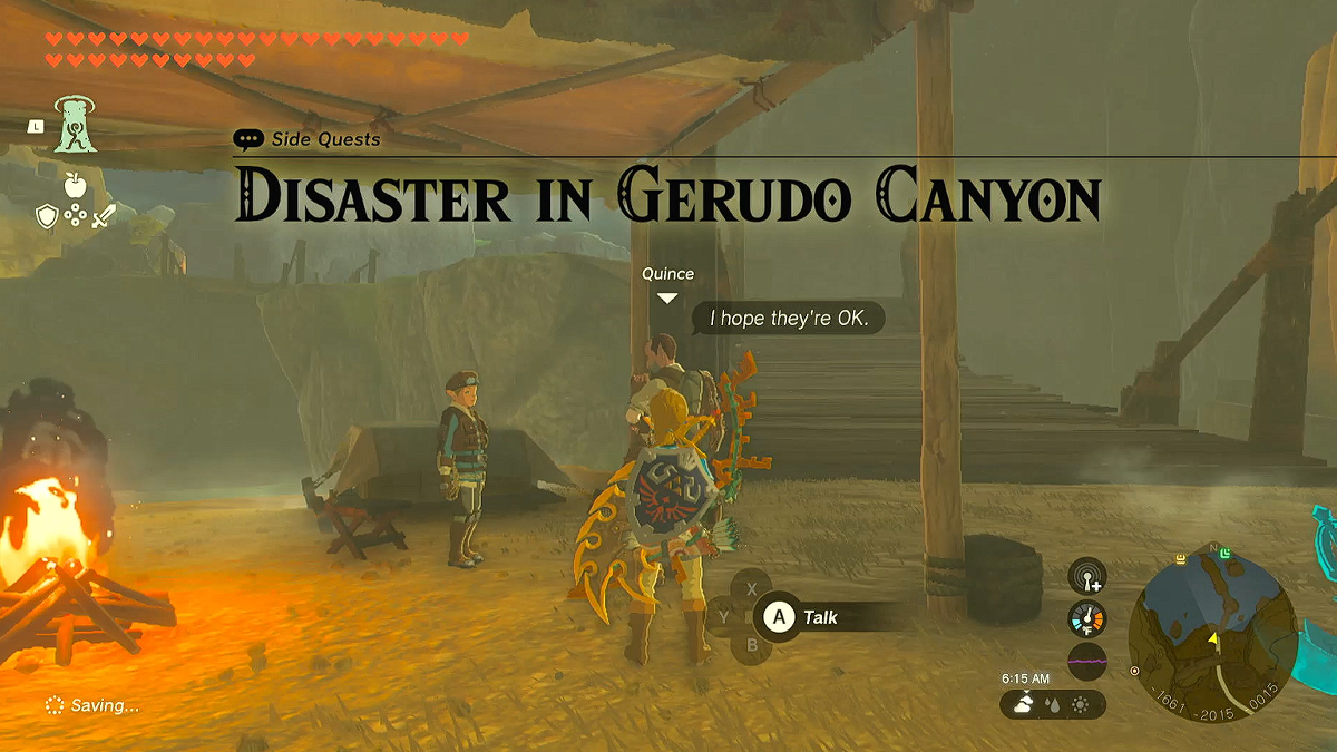 How to Complete Disaster in Gerudo Canyon Quest in Zelda: Tears of the Kingdom