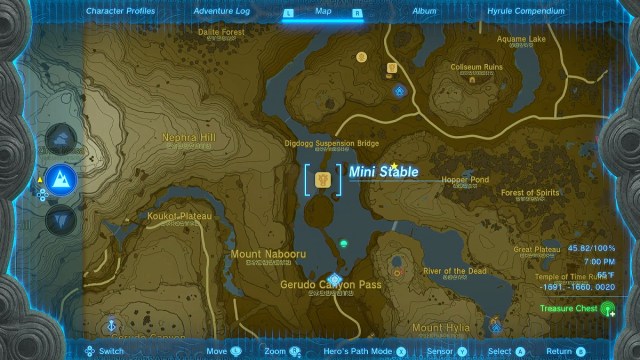 Gerudo Canyon Mini Stable Location in Zelda TOTK.