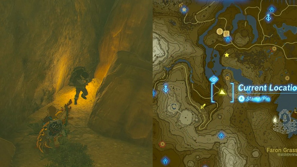 The first missing person location in Disaster in Gerudo Canyon quest in Zelda TOTK.