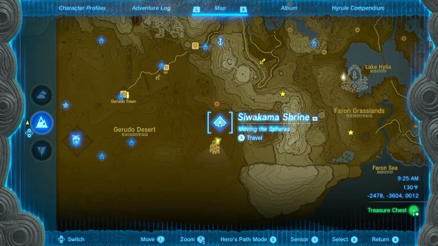 Sand Sinkholes Location in Zelda TOTK.