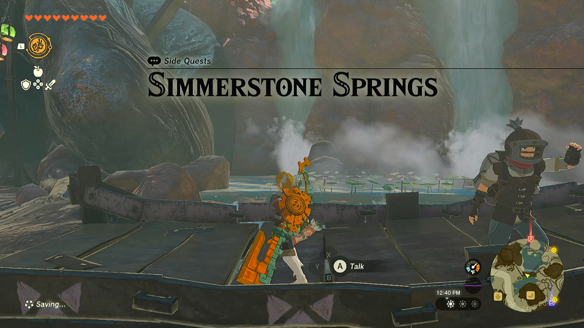How to Complete Simmerstone Springs Quest in Zelda Tears of the