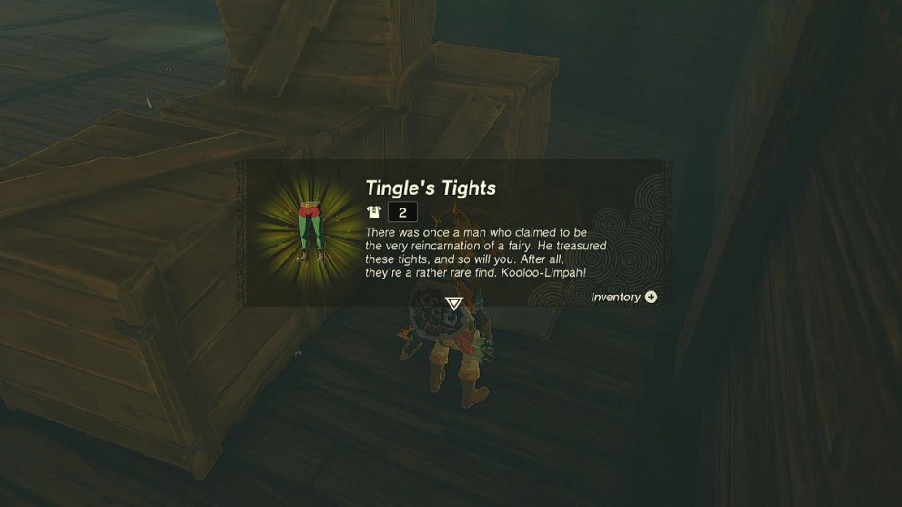 Tingle's Tights in Zelda TOTK.