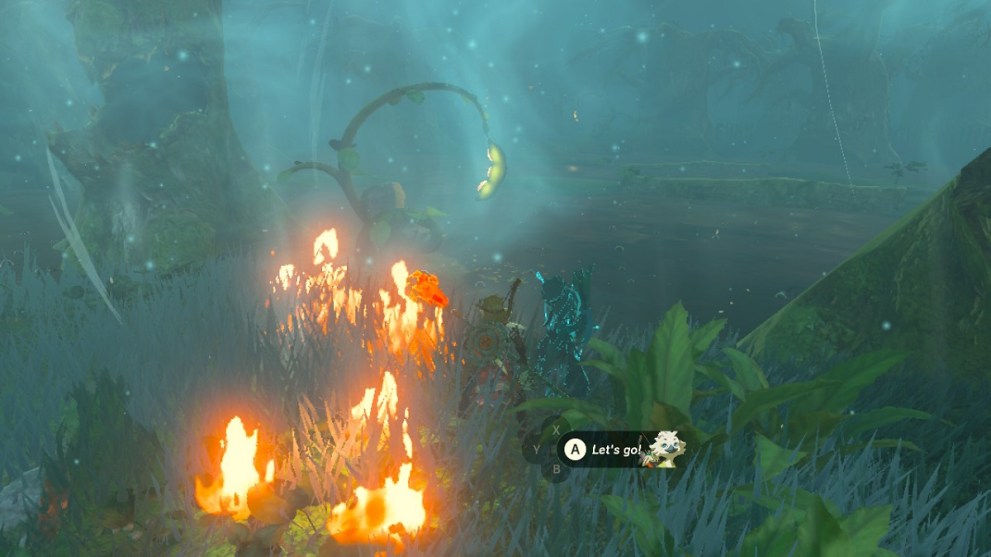 burn the grass and glide across the bog to reach pupunke shrine