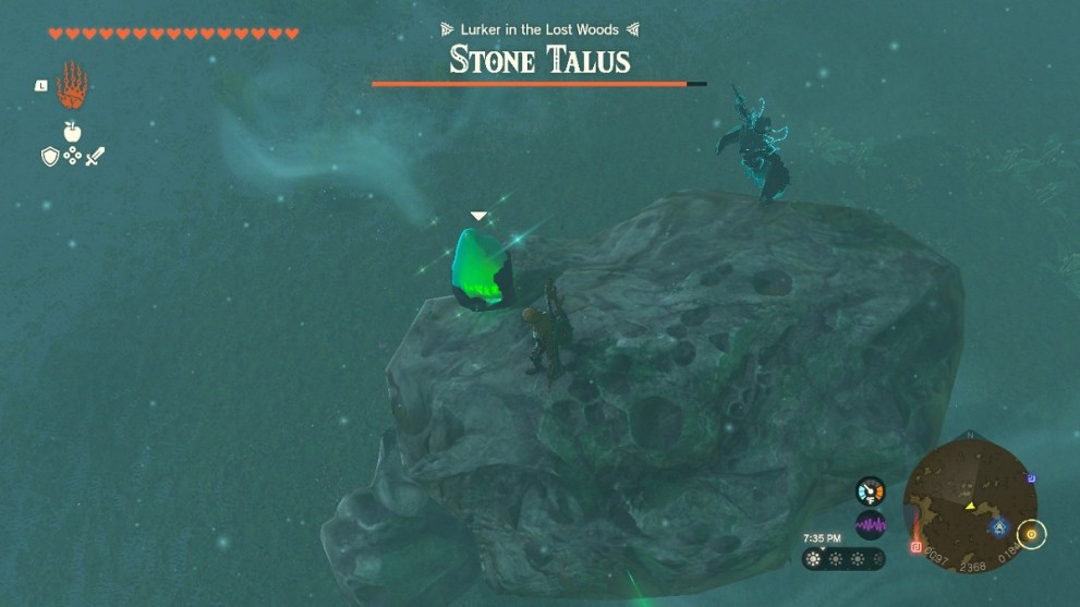 defeat the stone talus for the sakunbomar shrine crystal
