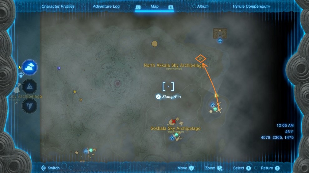 fly to north akkala sky archipelago