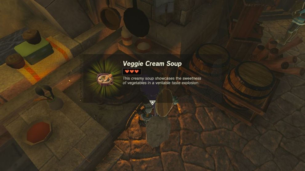 How to make Veggie Cream Soup in Zelda: Tears of the Kingdom