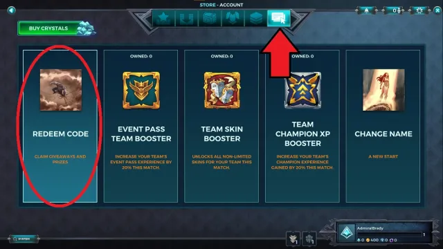 how to redeem codes in paladins
