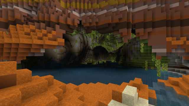 A Lush Cave in the Badlands Minecraft 1.20 Seed