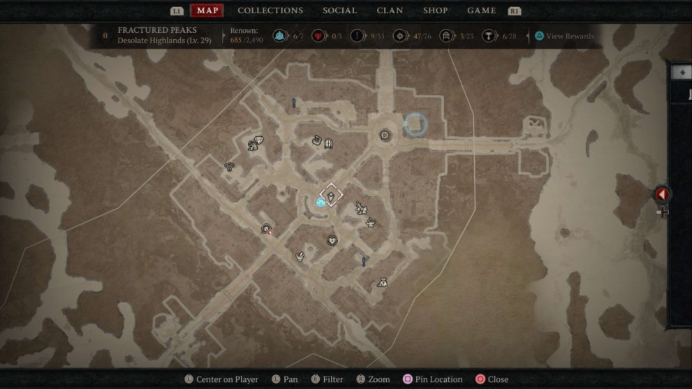 Diablo 4 map
