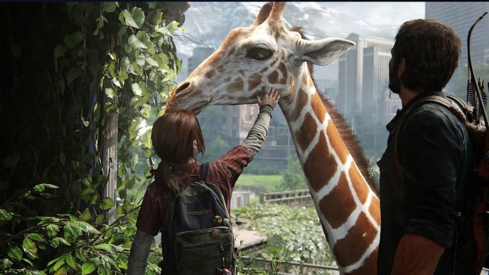 Joel Et Ellie Rencontrent Une Girafe Dans The Last Of Us