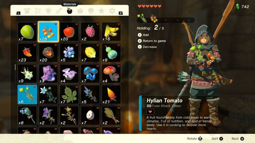 How to make Steamed Tomatoes in Zelda: Tears of the Kingdom